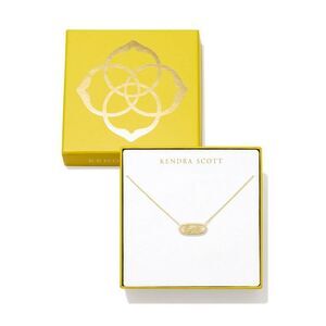 Kendra Scott -  Love Enamel Pendant Necklace - Ivory/ Ivory/Gold